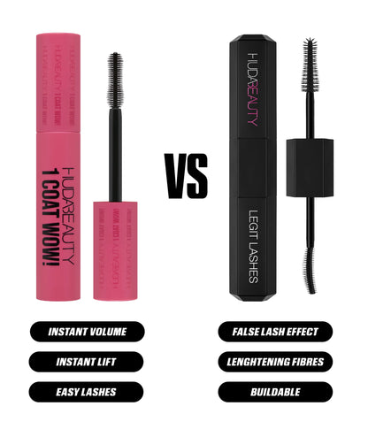 HUDA BEAUTY 1 COAT WOW! EXTRA VOLUMIZING AND LIFTING MASCARA - US 4499